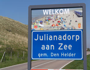 Welkomsbord Julianadorp aan Zee